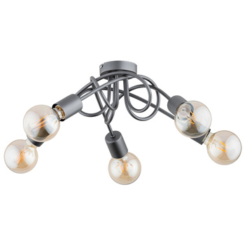 Nowoczesna lampa sufitowa 5-punktowa INTER 63196 SREBRNA