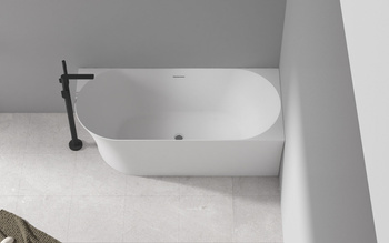 Wanna MOLLY  wolnostojąca akrylowa narożna 170x78 cm prawa, przelew szczelinowy, bialy korek