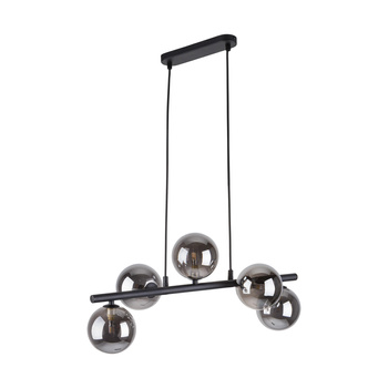 Wisząca lampa ESTERA BLACK metal/szkło 5-pkt TK Lighting 6707