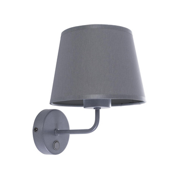 Kinkiet z abażurem glamour 15W E27 grafitowy MAJA 1880 TK Lighting