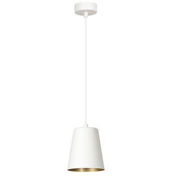 Nowoczesna lampa biała środek złoty 60W 14cm 414/1 MILARGO 1