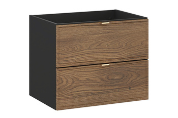 Szafka łazienkowa Comad 60cm 2 szuflady Czarny Mat, Dąb Casella – TALIA CASELLA 82-60-46-2S