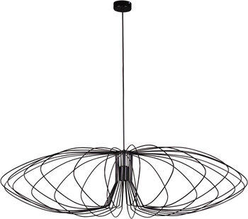 Lampa wisząca z szerokim, drucianym kloszem K-3408 CZARNY z serii TIZI