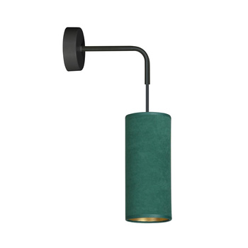 Kinkiet wiszący do salonu z abażurem 1x60W zielony/złoty 1058/K1 K1