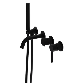 Bateria wannowa podtynkowa 4- otworowa Orion Matt Black