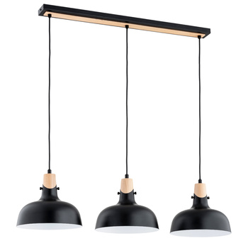 Skandynawska lampa z kloszem SOLO GEM 62381 3-punktowa CZARNA