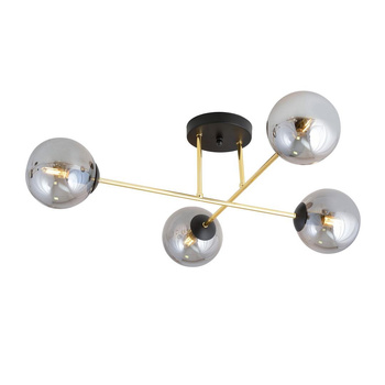 Minimalistyczna lampa z czterema kloszami MAGNUM 4 BL GRAFIT 1269/4