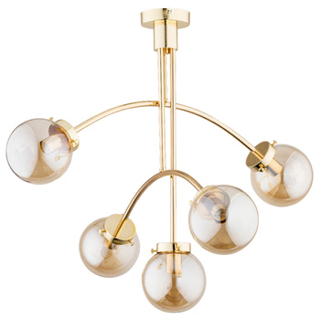 Gustowna lampa sufitowa LUSCO 27135 ZŁOTA