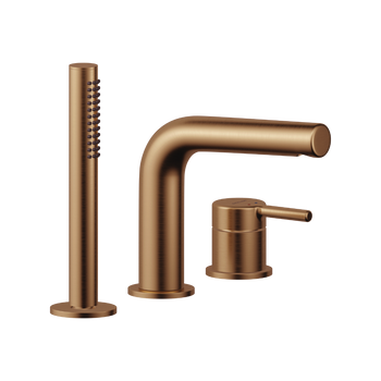 PI Bateria wannowa 3 otworowa, miedziany szczotkowany