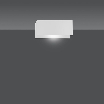 Biały kinkiet z osłaniającym kloszem prostokąt 60W E27 24cm 673/K1 GENTOR K1