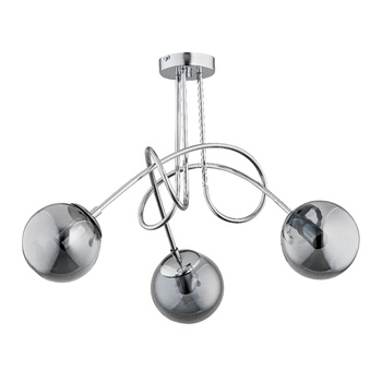 Lampa sufitowa z trzema kloszami TANGO 61093 CHROM
