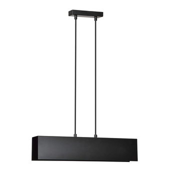 Czarna lampa wisząca prostokątny klosz 2x60W E27 48cm 672/2 GENTOR 2