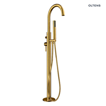 Oltens Molle bateria wannowo-prysznicowa wolnostojąca złoto szczotkowane 34300810