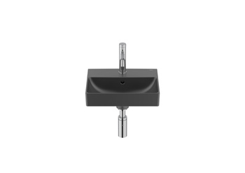 ONA Umywalka ścienna 40x32 cm CPT Fineceramic® CZARNY MAT