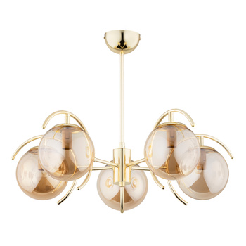Urokliwa lampa 5-punktowa EL-DORADO 63166 ZŁOTA