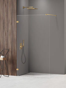 Walk-in 50x200 – Złoty, szkło 6 mm (EXK-6974) | New Trendy
