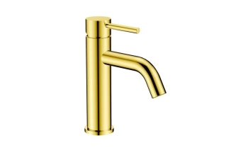 Bateria stojąca umywalkowa niska Veo II złota