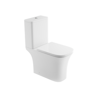 KOMPAKT WC, QFS, CLARITY KWADRATOWY, BIAŁY Z DESKĄ WOLNOOPAD.