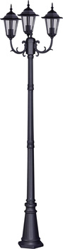 Okazała latarnia ogrodowa 233cm K-7009A2/3 CZARNY z serii STANDARD
