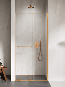 Drzwi wnękowe 140x200 – Miedziany, szkło 8 mm (EXK-7656) | New Trendy