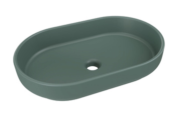 Umywalka nablatowa ceramiczna Zielony Mat 55cm RIVER 2 FOREST GREEN MATT UN 55 ( E-6594 ) Comad