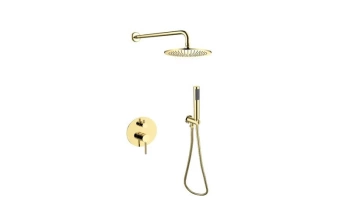 Zestaw prysznicowy podtynkowy Decco / Illusion I / Veo jasny złoty