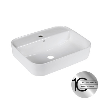 Mogami - umywalka nablatowa ceramiczna z miejscem na baterię