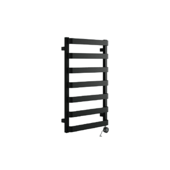 Meteor grzejnik łazienkowy elektryczny 85x50 cm z grzałką elektryczną 400W, czarny soft