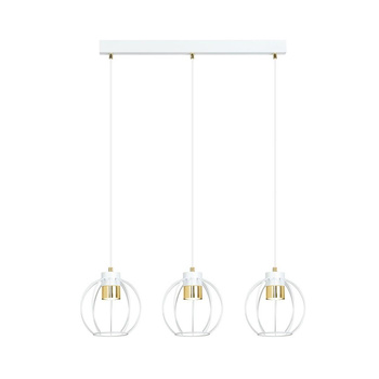 Rustykalna lampa wisząca BIAŁA AJAX 1224/3