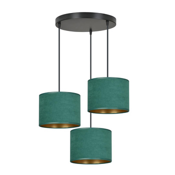 Lampa wisząca potrójna 50cm zielony/złoty 3x60W 1051/3PREM HILDE 3 PREMIUM