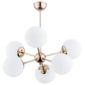 Rozłożysty żyrandol 6-punktowy SANDY 63097 ZŁOTY