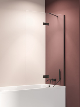 Parawan nawannowy 120x150 – Czarny, szkło 6 mm (P-0237) | New Trendy