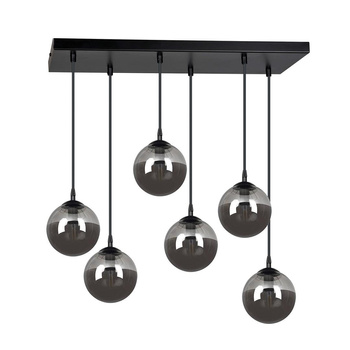 Regulowana lampa wisząca z kulistymi kloszami 6x40W grafitowy 712/6 COSMO 6