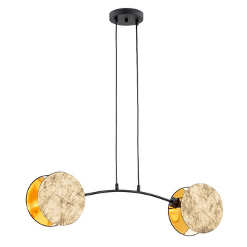 Lampa wisząca 2-punktowa lustrzany efekt MOTIF 2 GOLD 1326/2