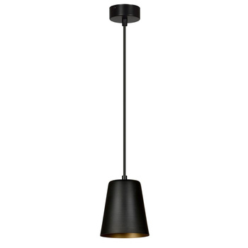 Prosta lampa czarny/złoty metal 60W E27 14cm 415/1 MILARGO 1