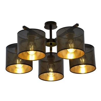 Duża lampa sufitowa metalowy abażur 5-punktowa JORDAN 1144/5