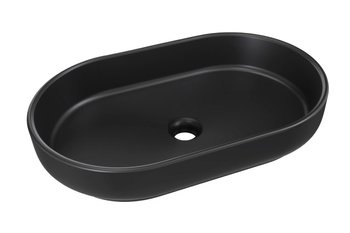 Umywalka nablatowa ceramiczna Czarny Mat 55cm RIVER 2 BLACK MATT UN 55 ( E-6594 ) Comad