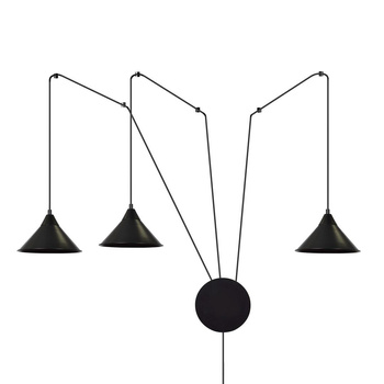 Żyrandol wiszący LOFT czarny 3x60W 490cm 160/3 ABRAMO 3