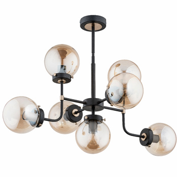 Transparentny żyrandol 7-punktowy TRANSFORMERS 24847 CZARNY