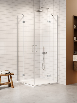 Kabina prysznicowa 100x120x200 – Chrom, szkło 6 mm (K-3670) | New Trendy
