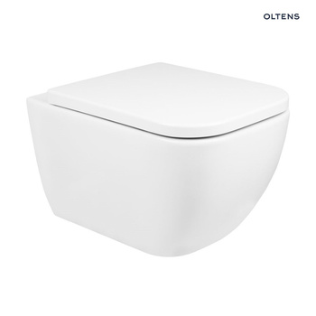 Zestaw Oltens Vernal miska WC wisząca PureRim z powłoką SmartClean z deską wolnoopadającą Slim 42507000
