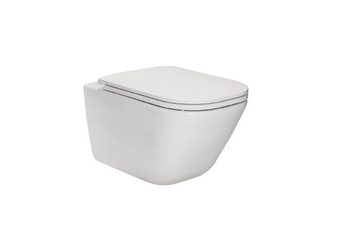 GAP SQUARE RIMLESS ZESTAW Miska WC podwieszana Rimless + deska wolnoopadająca slim duroplast