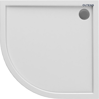 Oltens Superior brodzik 90x90 cm półokrągły akrylowy biały 16002000