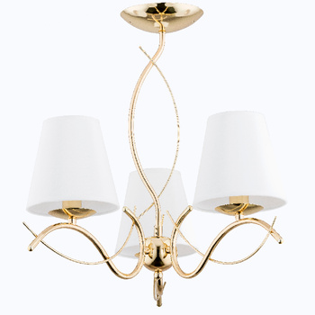 Elegancka złota lampa MONZA 27613 z trzema abażurami