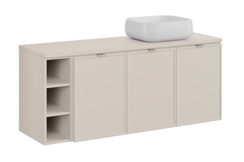 Zestaw meblowy 140cm z blatem i umywalką nablatową Nika Bella Cashmere – set-bc b cashmere 140cm un nika wh