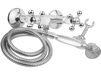 STILO bateria natryskowa ścienna z zestawem natryskowym
