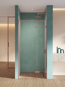 Drzwi wnękowe 80x200 – Miedziany, szkło 8 mm (EXK-6353) | New Trendy