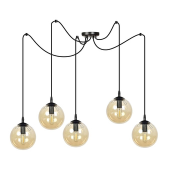 Rozłożysta lampa wisząca nowoczesna miodowe szkło 5x40W 938/5 GIGI 5