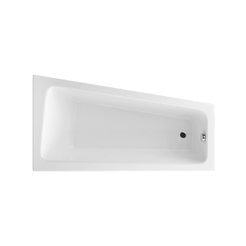 Ava Side wanna narożna 150x80 cm prawa, biały połysk