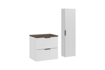 Zestaw meblowy 60cm z blatem i Szafką wysoką Adel White – set-adw b vintage 60cm hc